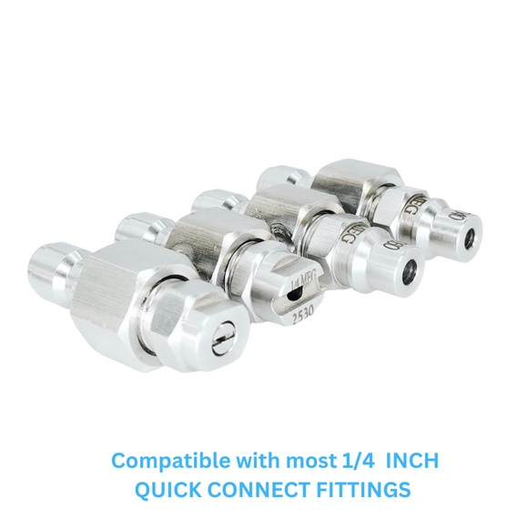 J Rod Nozzle Tip - 4 Way J Rod Tip for Pressure Washing and Softwashing, 1/4 QC - Picture 2 of 5